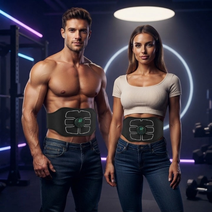EMS Abdominal Belt | Six Modes, Water-Activated Pads
