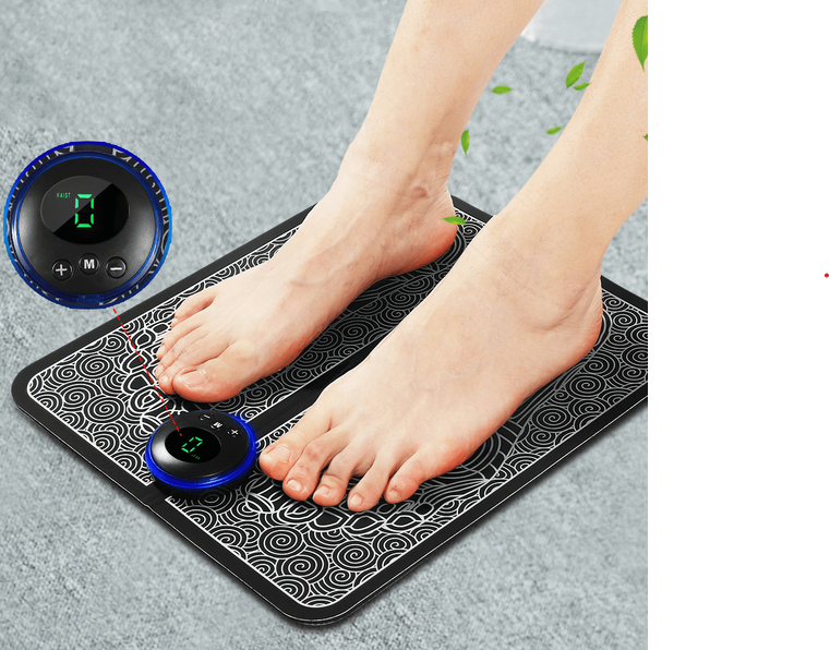 EMS Foot Massage Mat | 9 Adjustable Intensity Modes | USB Rechargeable for Circulation, Muscle Recovery and Stress Relief