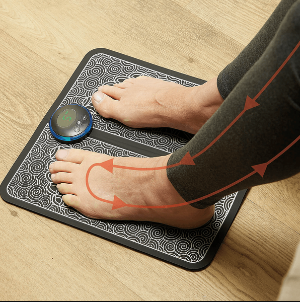 EMS Foot Massage Mat | 9 Adjustable Intensity Modes | USB Rechargeable for Circulation, Muscle Recovery and Stress Relief