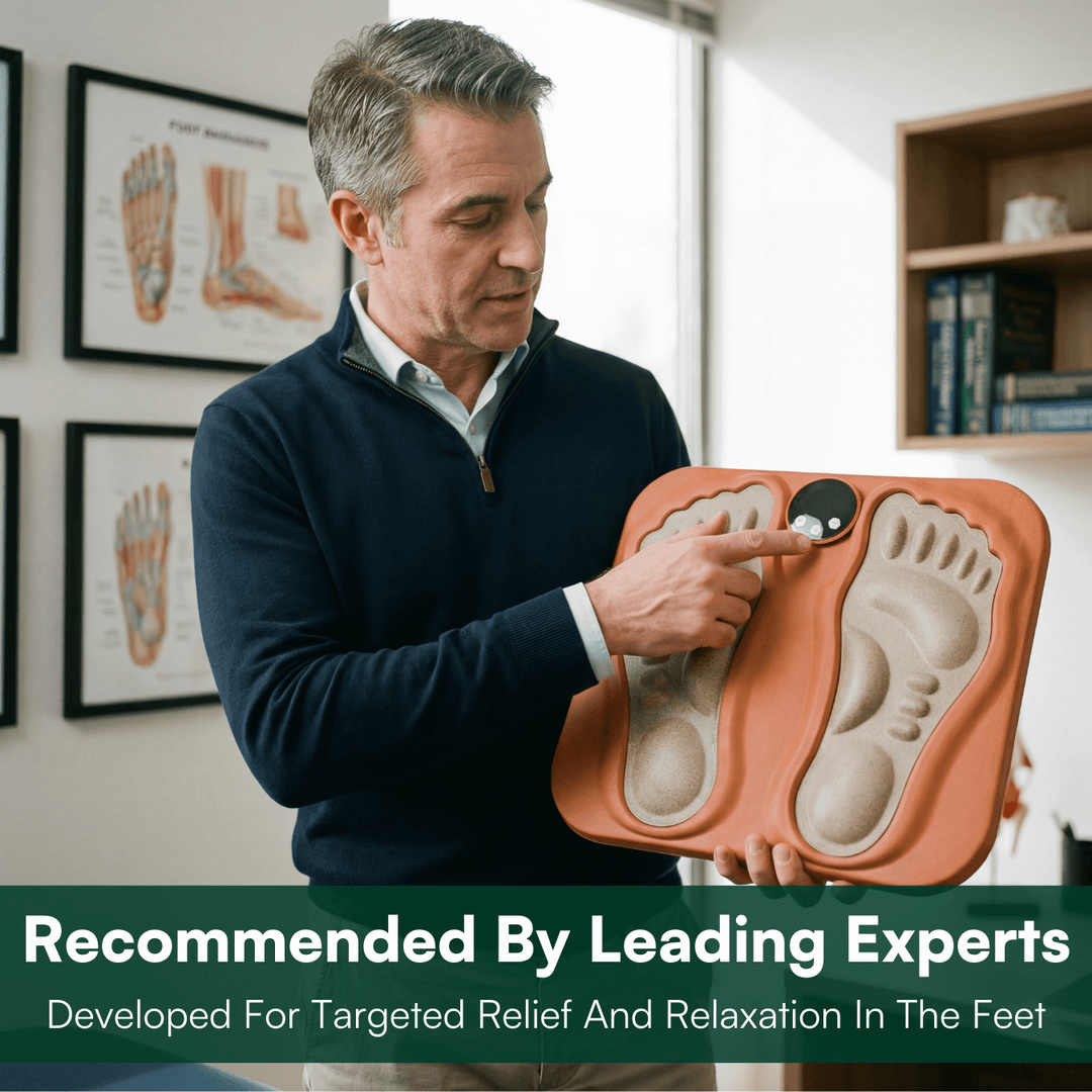 EMS Foot Massager Pad | 8 Modes &amp; 29 Intensity Levels | RF Remote | USB Rechargeable