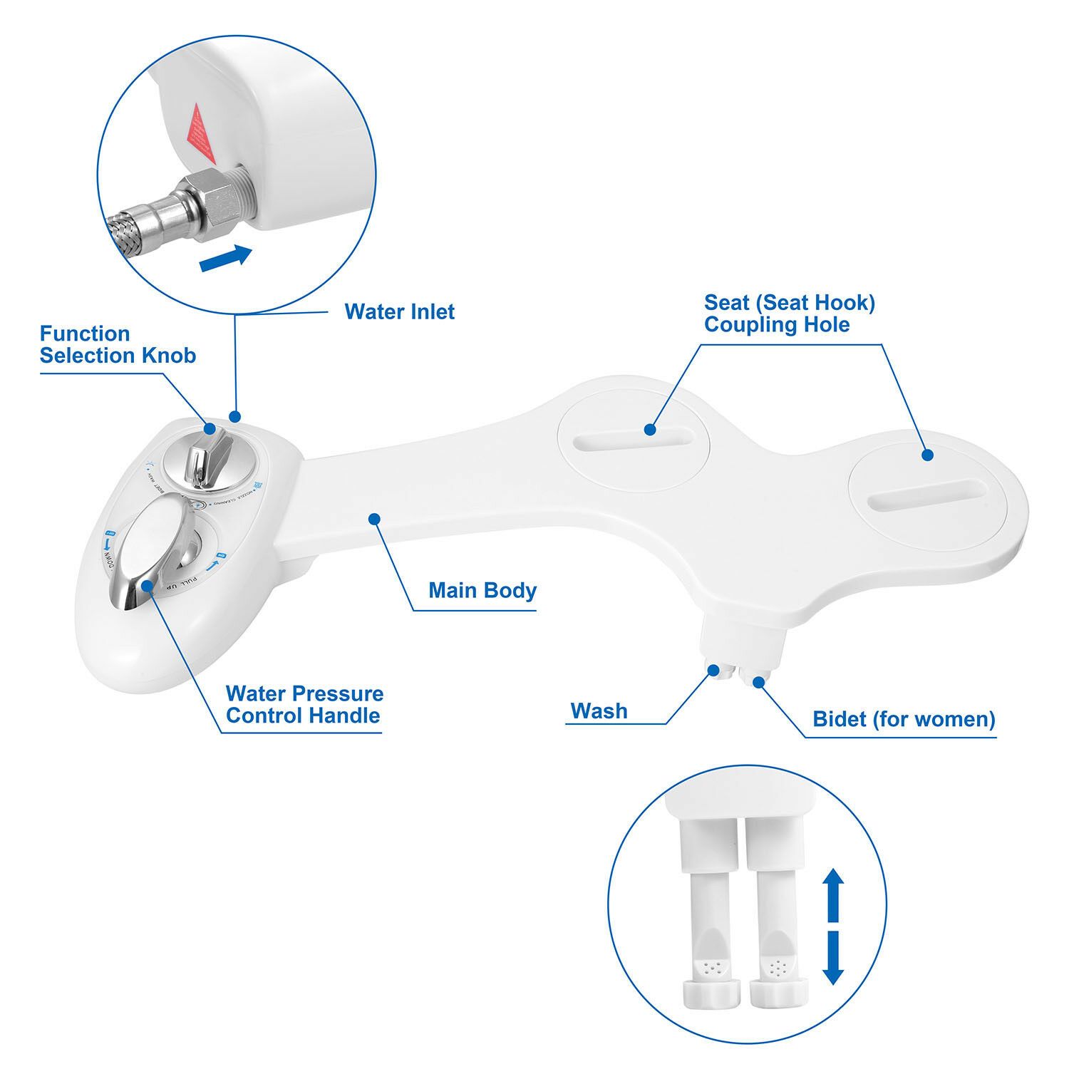 EcoClean | Cold Water Bidet Toilet with Self-Cleaning Nozzle | Portable Bidet Sprayer for Enhanced Hygiene 5
