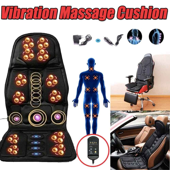 Eight-Mode Vibration Massage Seat Cushion with Heat for Home and Car 1
