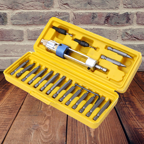Electric Drill and Screwdriver Set | 2-in-1 Screwdriver and Impact Driver | For Wood Drilling and DIY Woodworking Projects