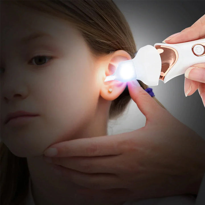 Electric Earwax Remover Tool | 5 Interchangeable Silicone Tips | USB Rechargeable, Gentle Noiseless Ear Cleaning