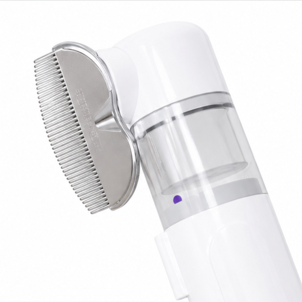 Electric Grooming Comb | Suction Head, Clear Chamber