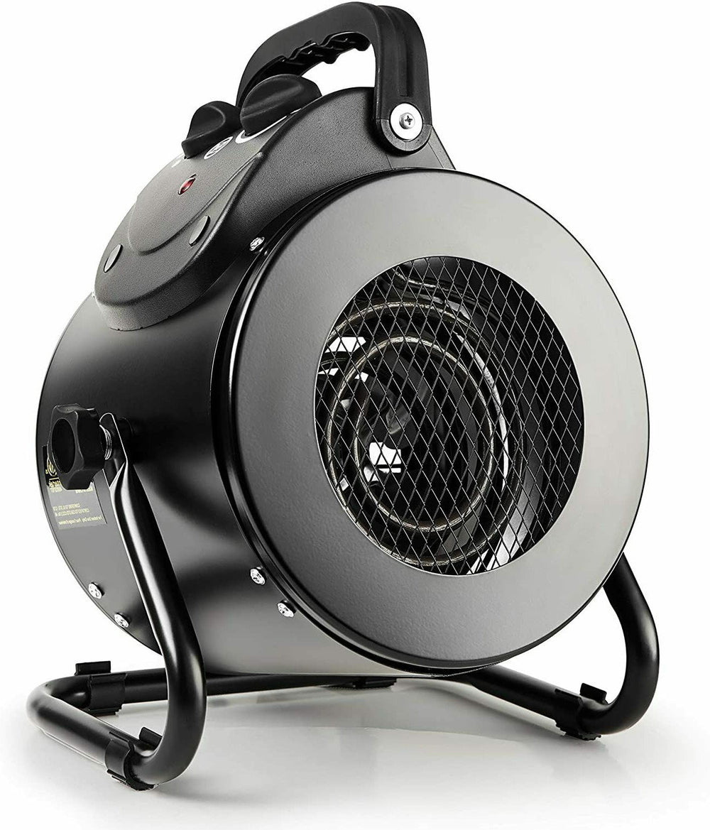 Electric Heater Fan Steel Housing | 1500W Adjustable Heating -58 to 210F | IPX4 Waterproof for Greenhouse, Workshop & Office