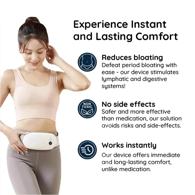 Electric Heating Pad for Cramps with Dual Therapy | Cordless Design for On-the-Go Relief