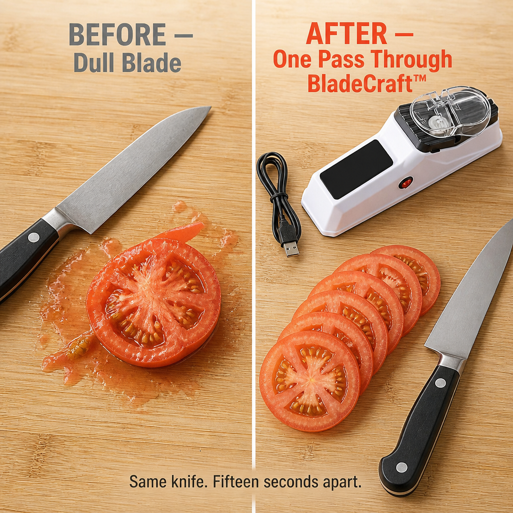 Electric Knife Sharpener USB-Powered | Two Clear Safety Shields | Sharpens Knives &amp; Scissors in Under a Minute