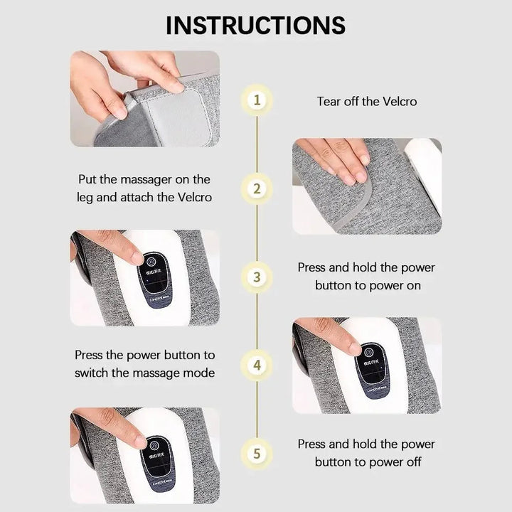 Electric Leg Massager | Wireless Air Compression Calf Wrap