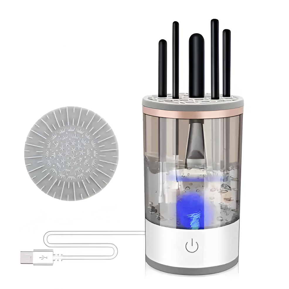 Electric Makeup Brush Cleaner Machine | UV Sterilisation, Automatic &amp; Handheld Modes | Deep Cleans Without Damaging Bristles