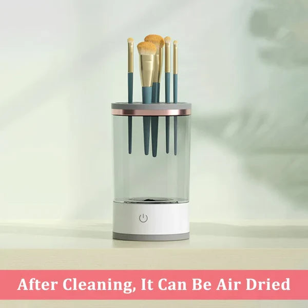 Electric Makeup Brush Cleaner | USB-Powered Rotating Water Flow Technology | Cleans &amp; Dries Multiple Brush Sizes