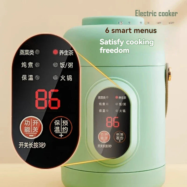 Electric Mini Cooker | 1L | Smart Timer | Compact | Soups, Stews &amp; Rice