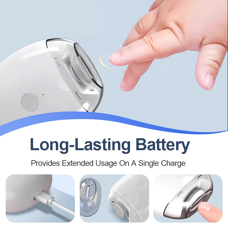 Electric Nail File for Women | Automatic 360° Filing, 3 Speed Settings &amp; LED Light | Quiet Rechargeable Design