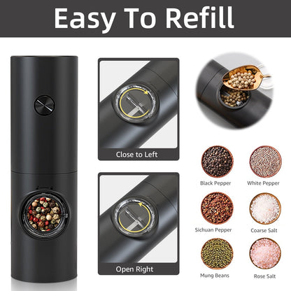 Electric Automatic Mill Pepper And Salt Grinder With LED Light 4