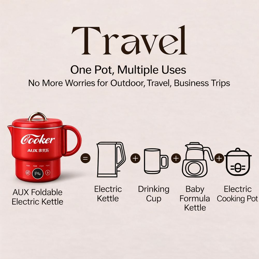 Electric Foldable Travel Kettle – Multifunctional for On the Go 1