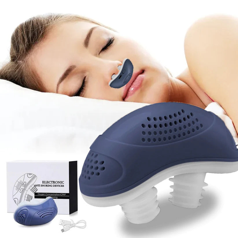 Electronic Anti-Snoring Nose Clip | Silicone | USB Rechargeable | Hoseless | Quiet | Portable