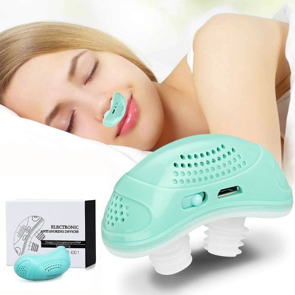 Electronic Anti-Snoring Nose Clip | Silicone | USB Rechargeable | Hoseless | Quiet | Portable