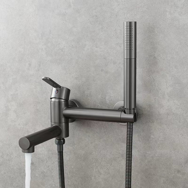 Elegant Brass | Bathtub Faucet Set | Wall Mounted | Includes Bidet Sprayer