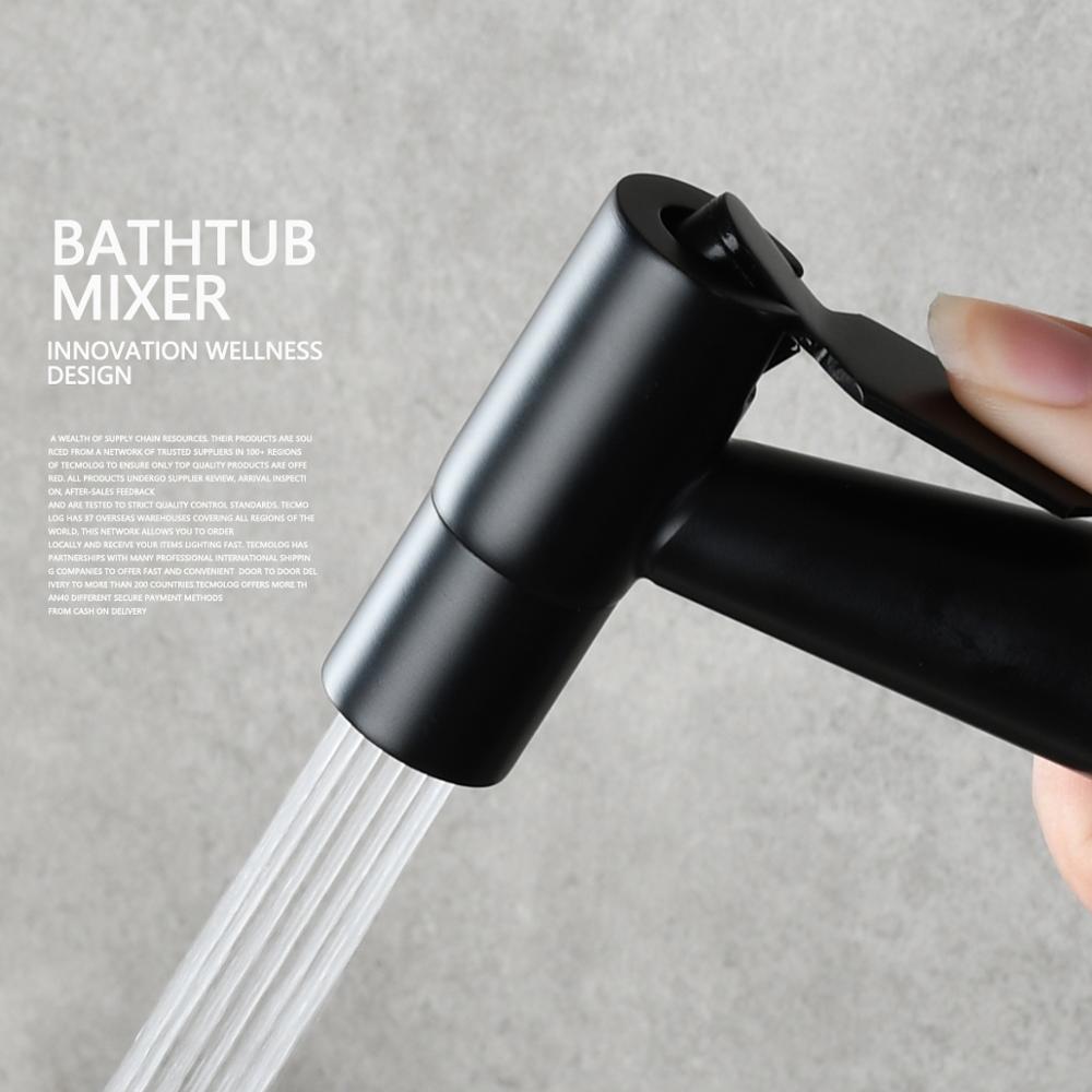 Elegant Brass | Bathtub Faucet Set | Wall Mounted | Includes Bidet Sprayer