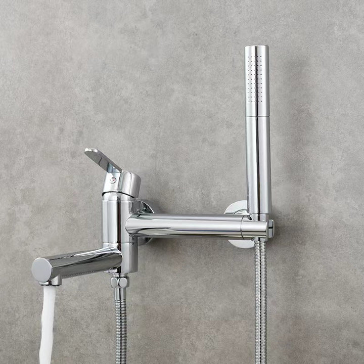 Elegant Brass | Bathtub Faucet Set | Wall Mounted | Includes Bidet Sprayer
