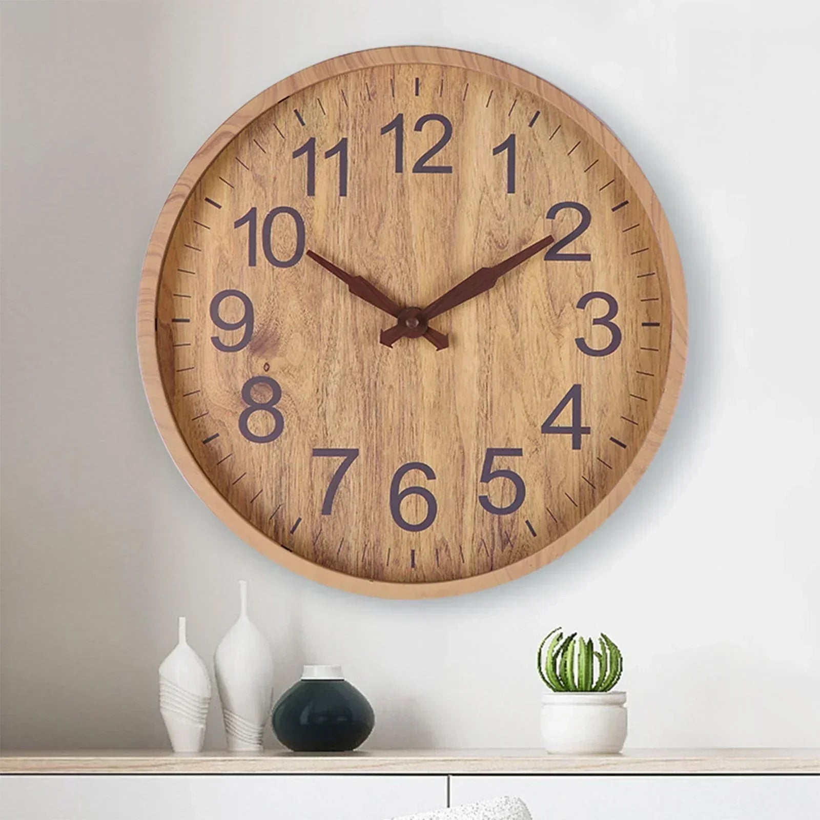 Elegant Home Decor | Modern Wall Clock with Quartz Movement | 30cm Diameter for Stylish Kitchen and Living Spaces 1