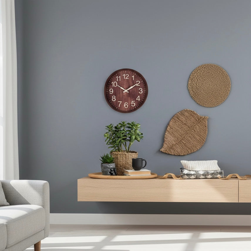 Elegant Home Decor | Modern Wall Clock with Quartz Movement | 30cm Diameter for Stylish Kitchen and Living Spaces