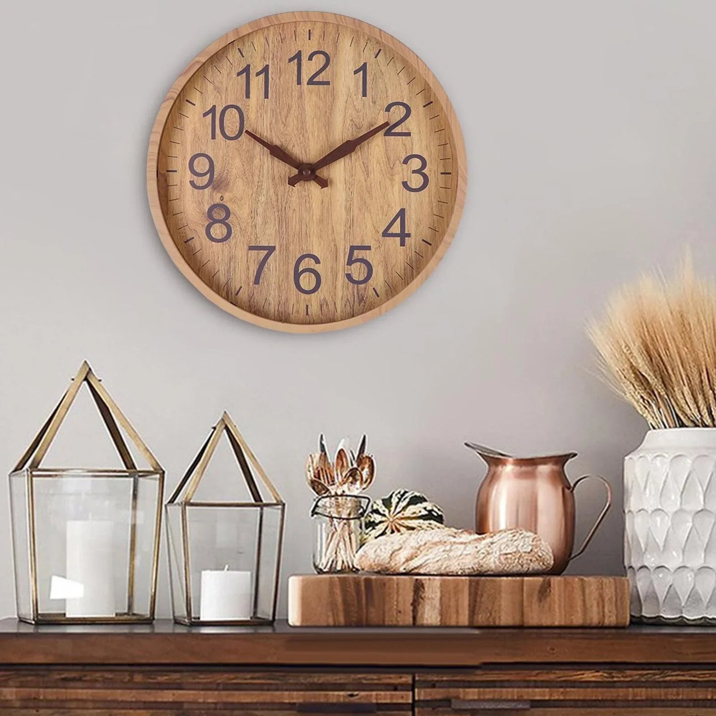 Elegant Home Decor | Modern Wall Clock with Quartz Movement | 30cm Diameter for Stylish Kitchen and Living Spaces 2