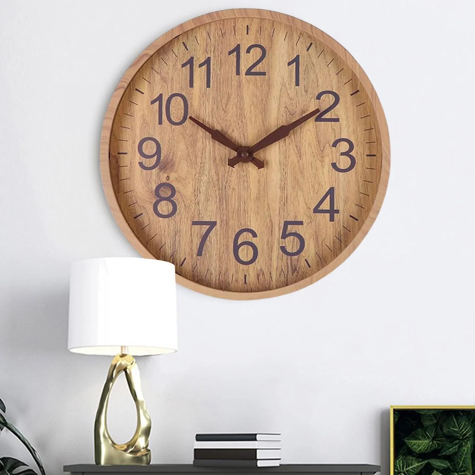 Elegant Home Decor | Modern Wall Clock with Quartz Movement | 30cm Diameter for Stylish Kitchen and Living Spaces 3