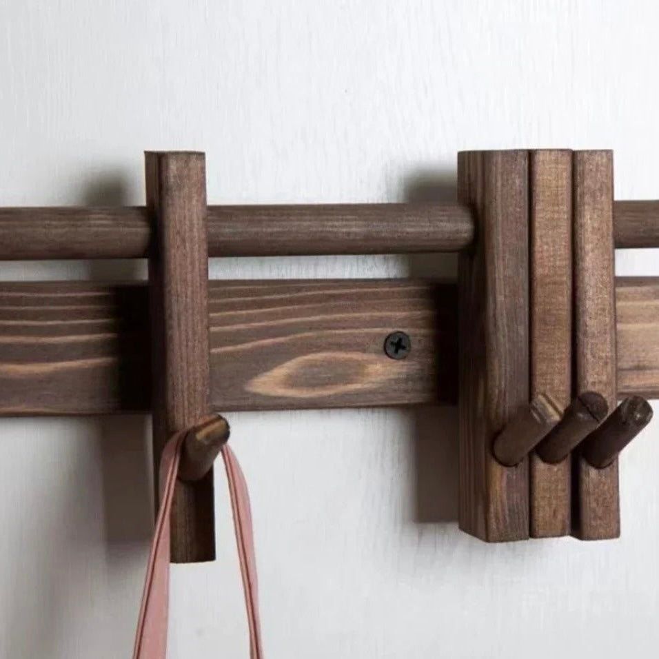 Elegant | Wall Mounted Coat Rack with Removable Hooks | Space-Saving Organizer for Home Decor