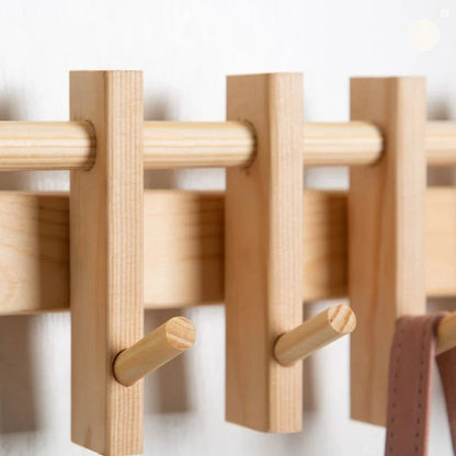 Elegant | Wall Mounted Coat Rack with Removable Hooks | Space-Saving Organizer for Home Decor