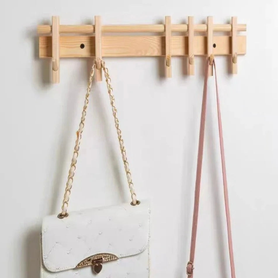 Elegant | Wall Mounted Coat Rack with Removable Hooks | Space-Saving Organizer for Home Decor