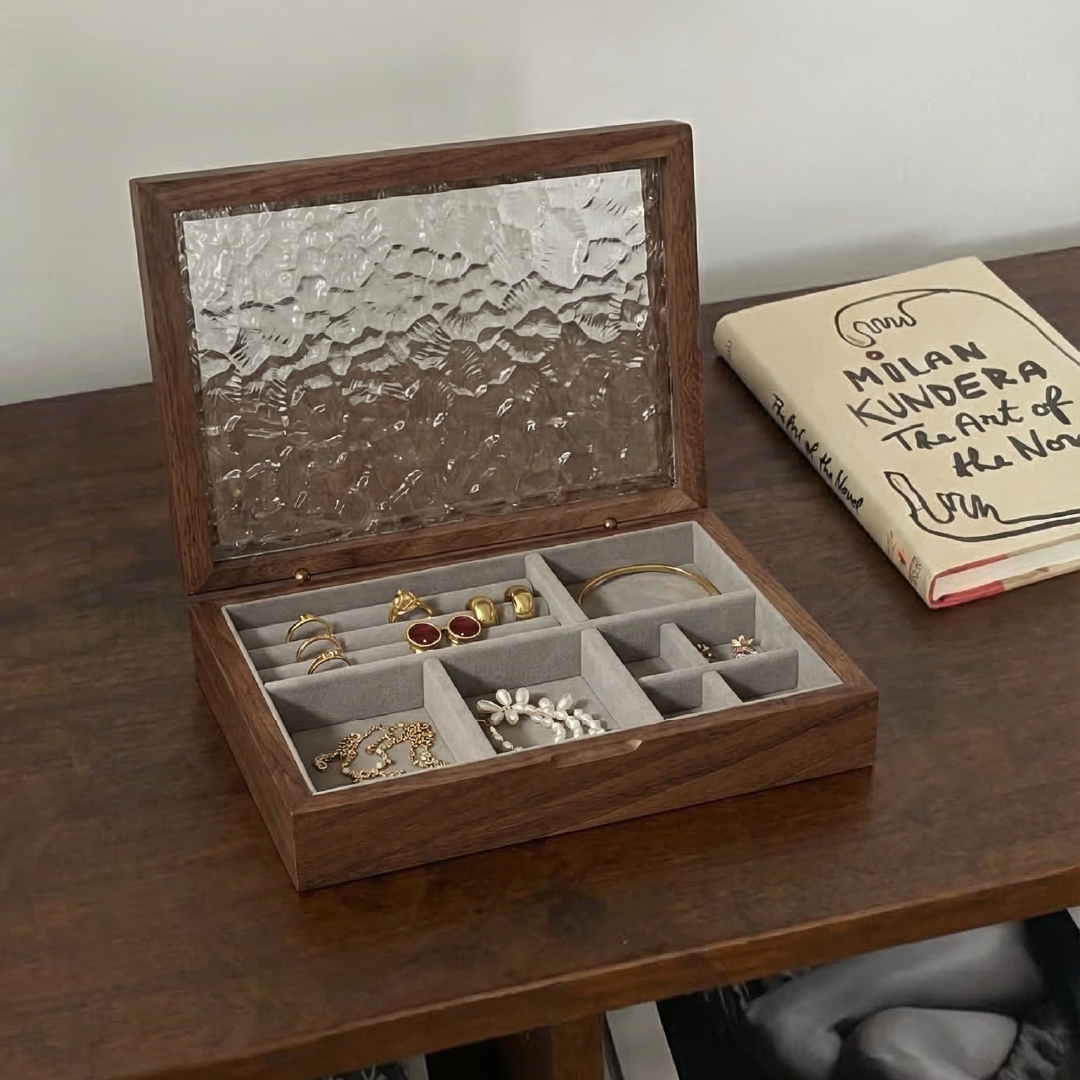 Elegant Wooden Jewelry Box with Velvet Lining | Stylish Organizer for Precious Accessories 0