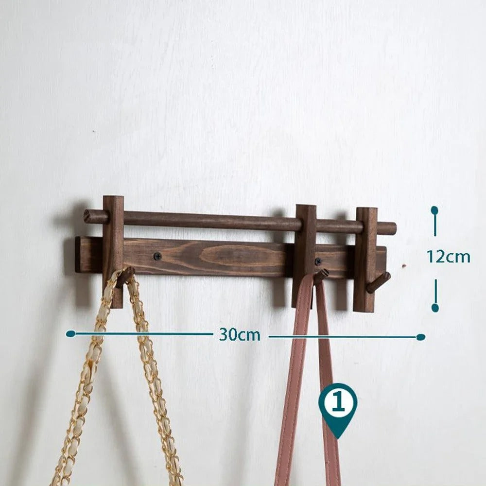 Elegant | Wall Mounted Coat Rack with Removable Hooks | Space-Saving Organizer for Home Decor 0