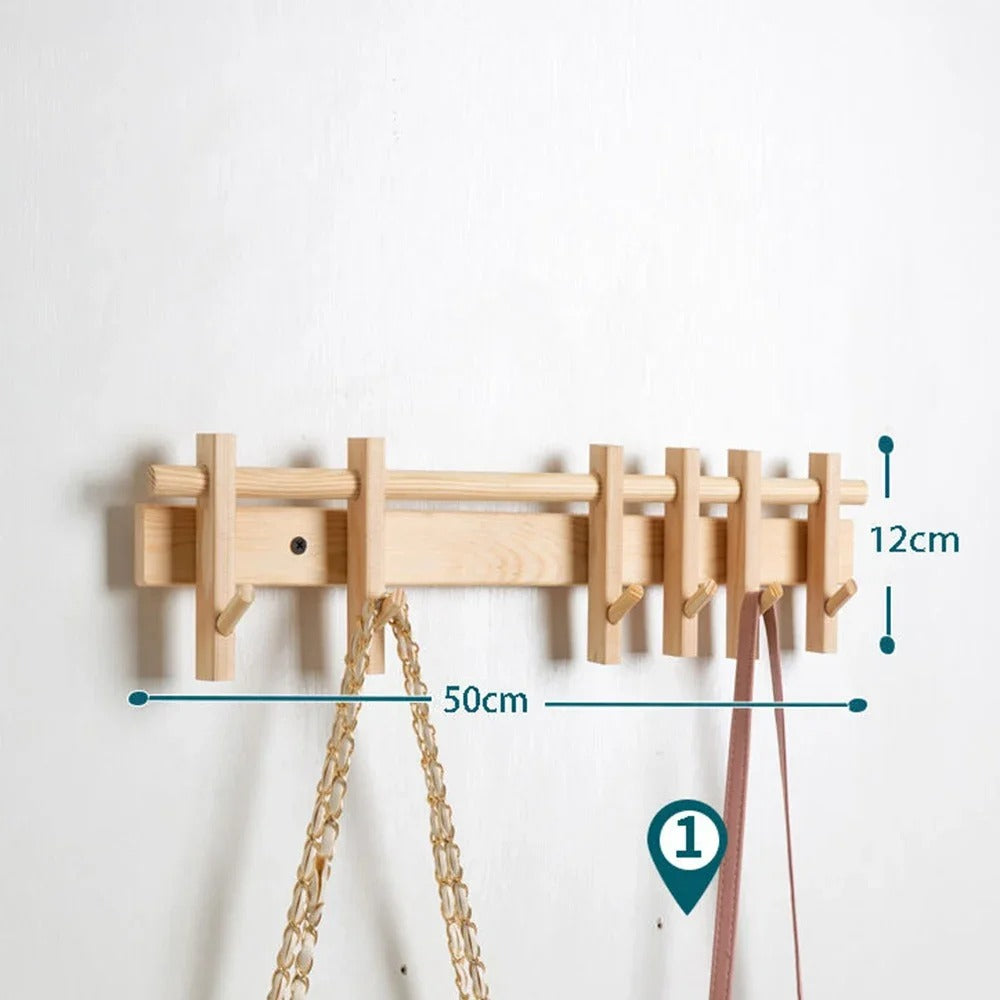 Elegant | Wall Mounted Coat Rack with Removable Hooks | Space-Saving Organizer for Home Decor 6