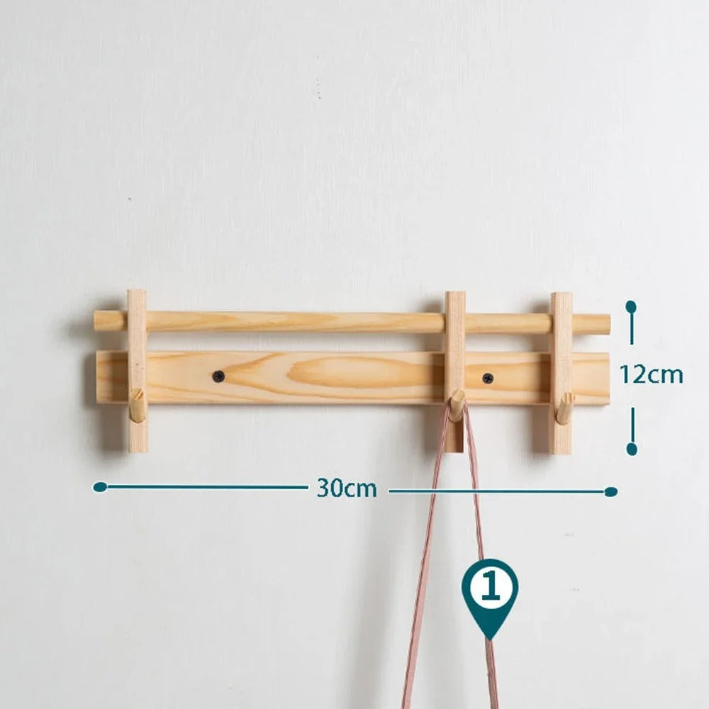 Elegant | Wall Mounted Coat Rack with Removable Hooks | Space-Saving Organizer for Home Decor 8
