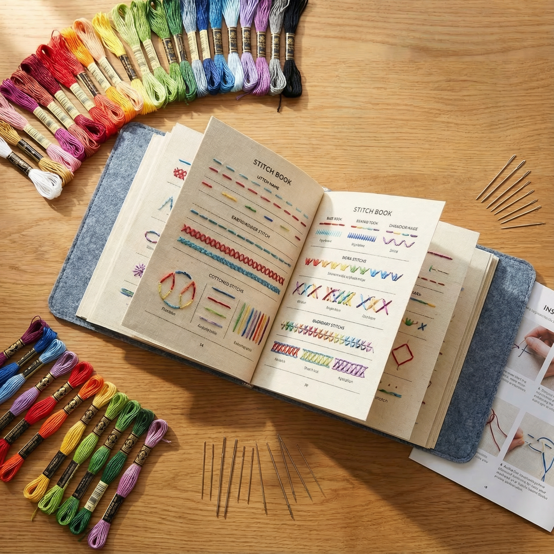 Embroidery Book Set – Learn 106 Stitches Step by Step 0