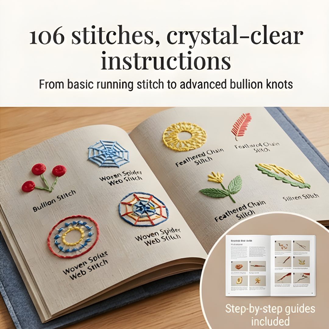 Embroidery Book Set – Learn 106 Stitches Step by Step 7