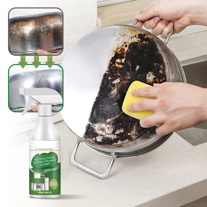 Enzyme Cleaning Spray 100 ml | Grease Remover for Kitchen Surfaces | Eco-Friendly Formula Safe for Steel, Glass &amp; Wood
