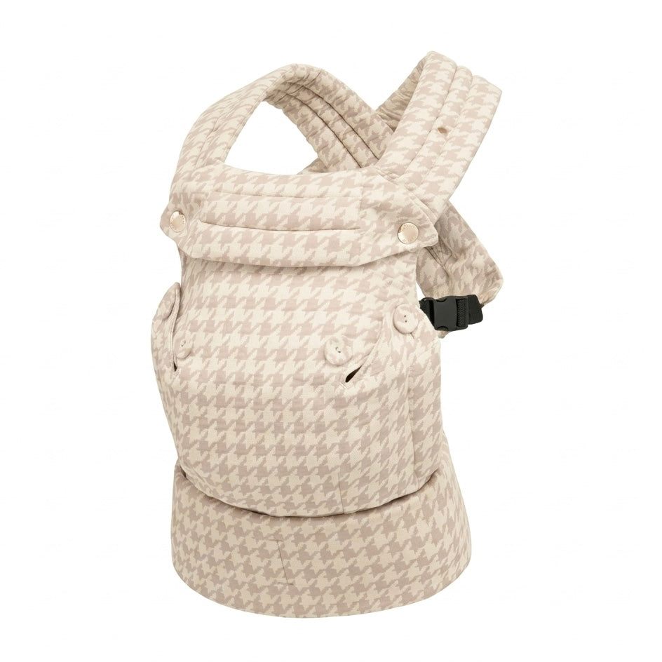 Ergonomic Baby Carrier | 3 Carry Positions | 88% Cotton & Linen | Newborn to 2 Years | Houndstooth