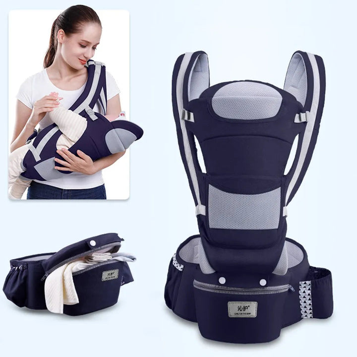 Ergonomic Baby Carrier | Adjustable Velcro Fit | 100% Cotton | Up to 18 kg | Machine Washable