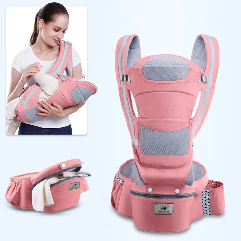 Ergonomic Baby Carrier | Adjustable Velcro Fit | 100% Cotton | Up to 18 kg | Machine Washable