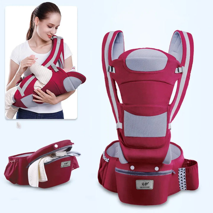 Ergonomic Baby Carrier | Adjustable Velcro Fit | 100% Cotton | Up to 18 kg | Machine Washable