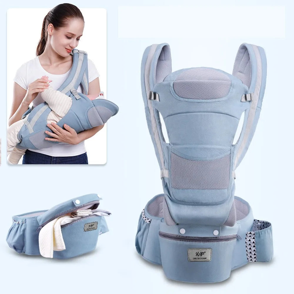 Ergonomic Baby Carrier | Adjustable Velcro Fit | 100% Cotton | Up to 18 kg | Machine Washable
