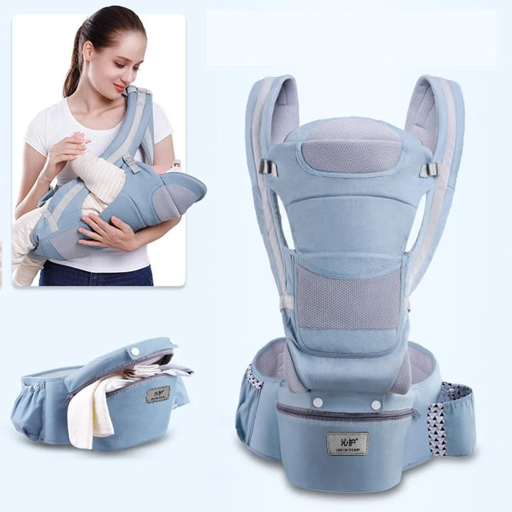 Ergonomic Baby Carrier | Adjustable Velcro Fit | 100% Cotton | Up to 18 kg | Machine Washable