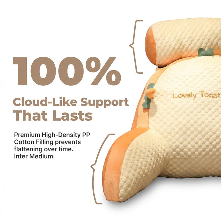 Ergonomic Reading Pillow with Armrests | Curved Backrest Supports Neck &amp; Shoulders | Eases Back Pain for Reading, TV &amp; Lounging