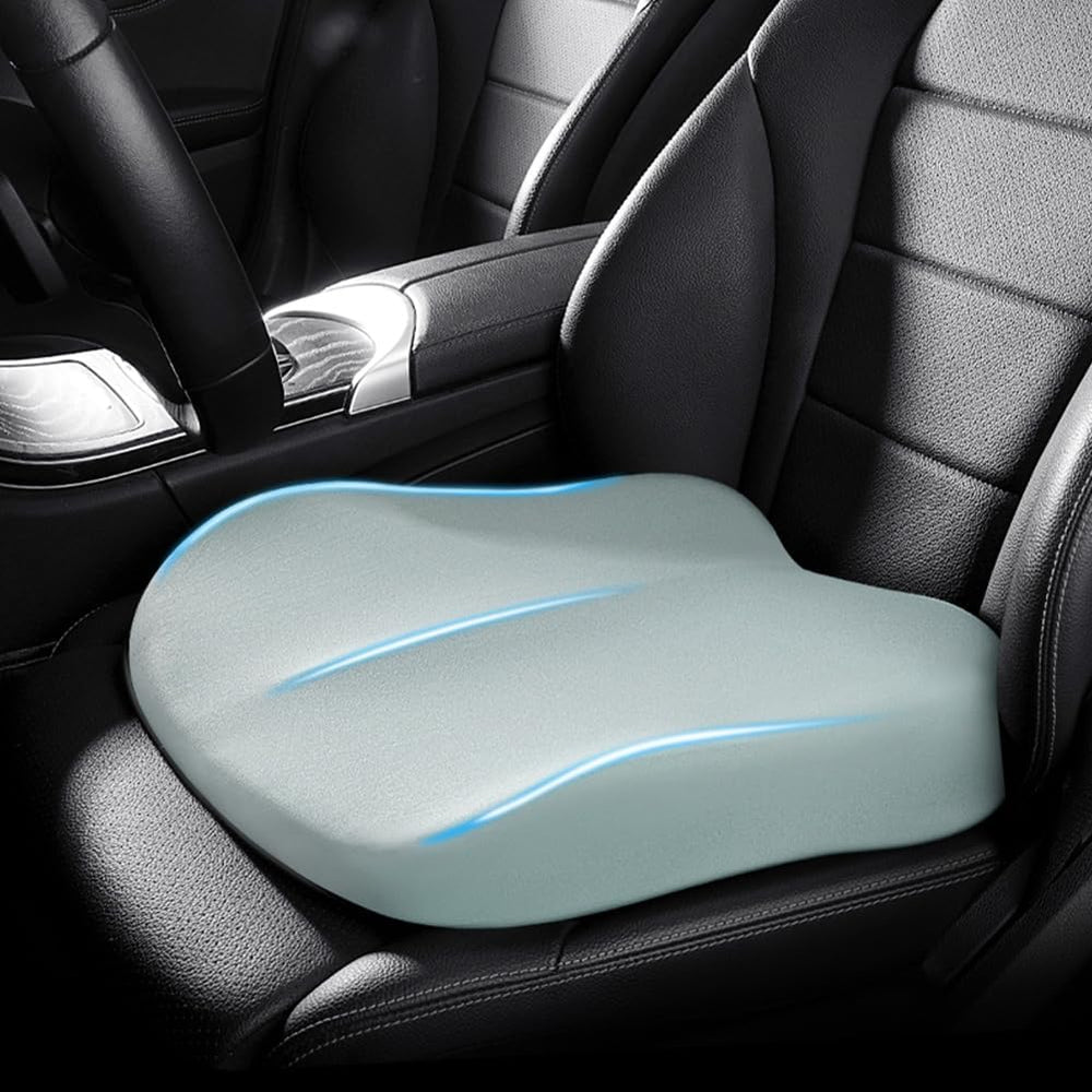 Ergonomic Seat Cushion | Memory Foam | Pressure Relief & Posture Support | Height Boost