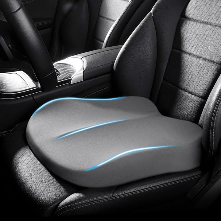 Ergonomic Seat Cushion | Memory Foam | Pressure Relief &amp; Posture Support | Height Boost
