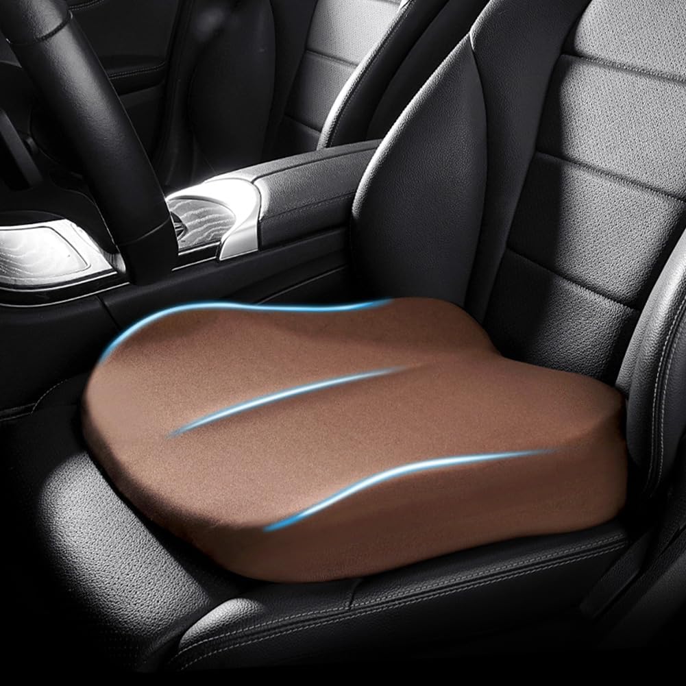 Ergonomic Seat Cushion | Memory Foam | Pressure Relief & Posture Support | Height Boost