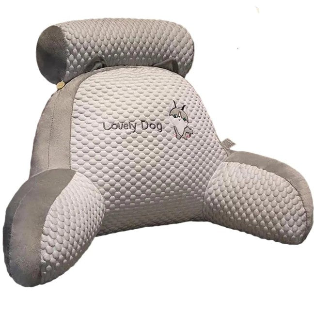 Ergonomic Triangle Pillow | Reading Backrest Cushion with Armrests