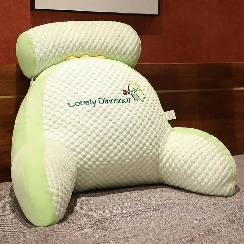 Ergonomic Triangle Pillow | Reading Backrest Cushion with Armrests